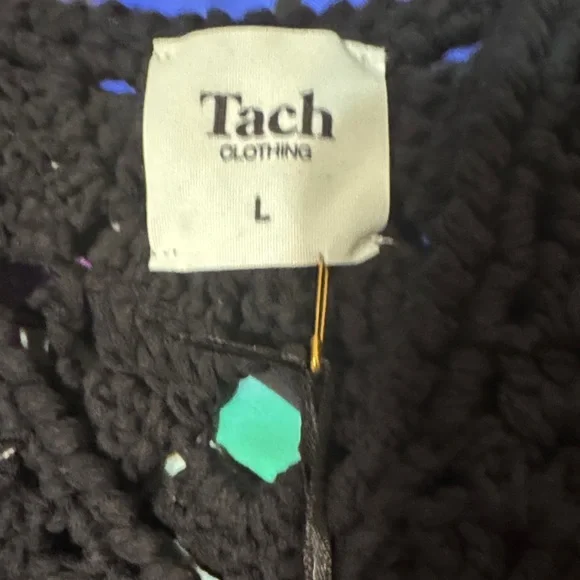 TACH Black Crochet Cutout Mini Dress. PTP17 - Picture 2 of 7